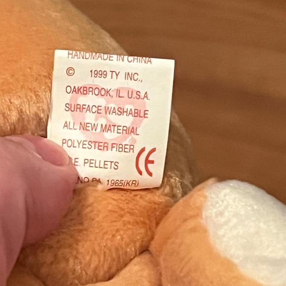 NWT Vintage Original 1998 Ty Beanie Baby “Hope” With Error Tags - Picture 9 of 11